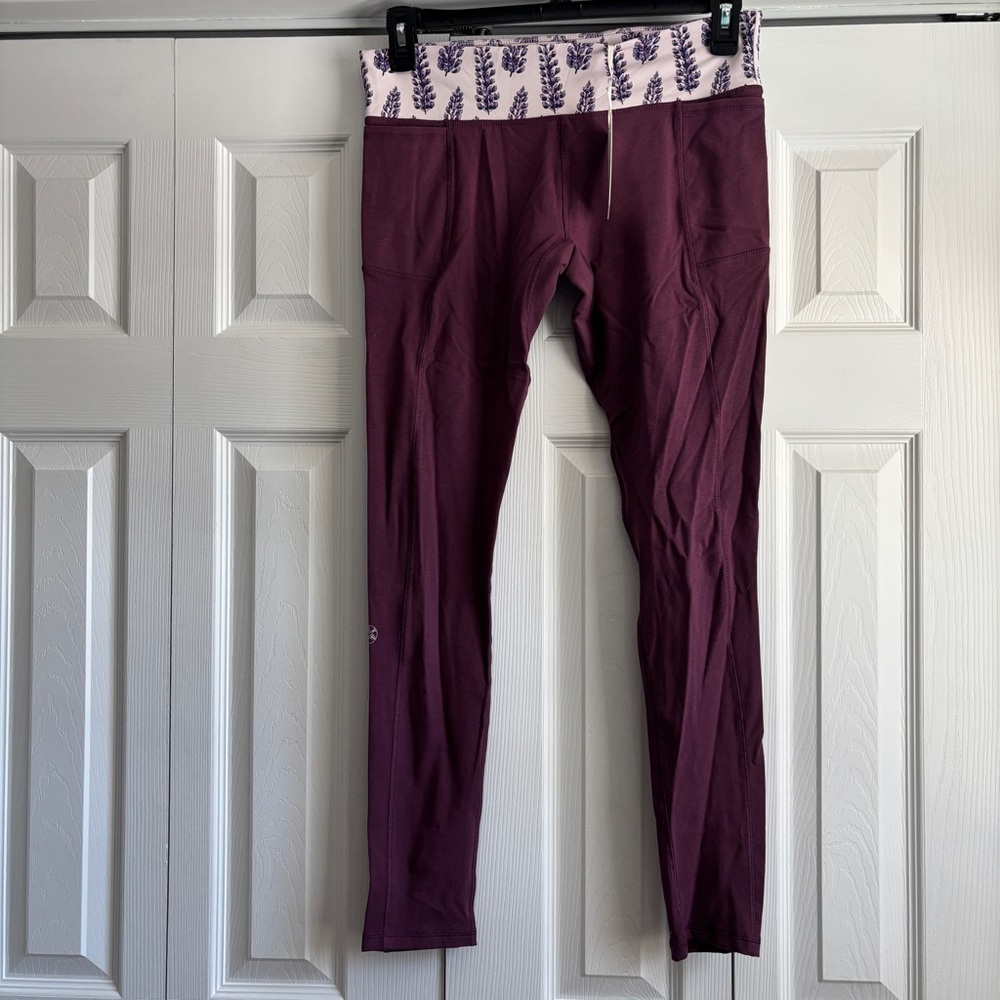 NWT Salmon Sisters pocket lupine leggings - Picture 2 of 10